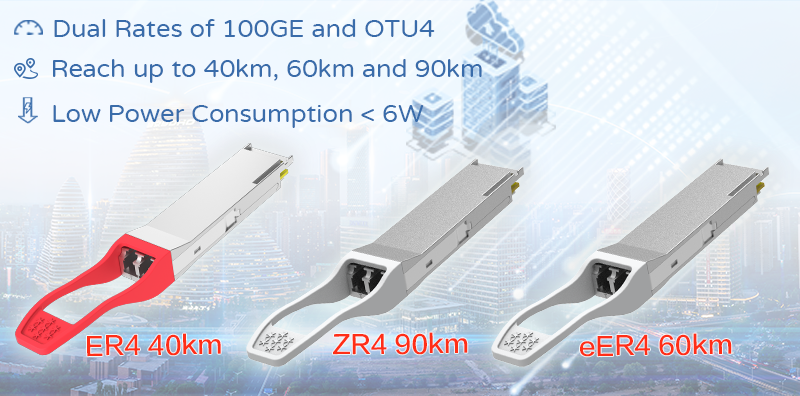 100G QSFP28 ER4&eER4&ZR4